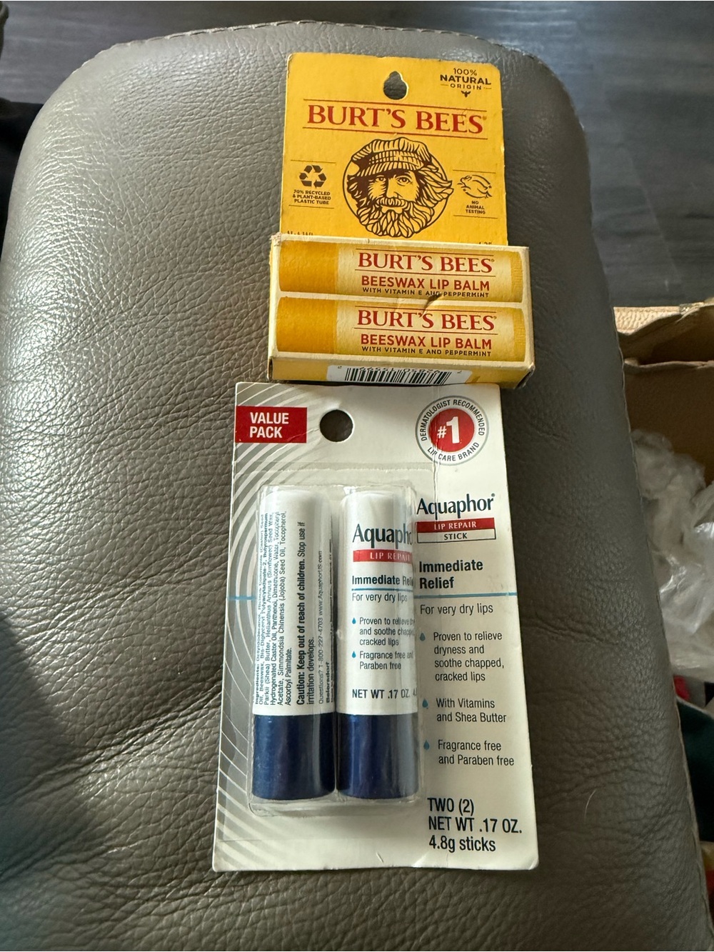 Burt's Bees Beeswax Lip Balm Duo with Aquaphor Value Pack - Yellow & White